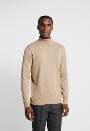 SLHTOWER ROLL NECK - Stickad tröja - tuffet/melange