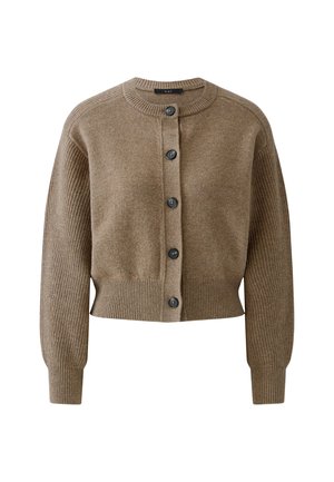 Oui, STRICKJACKE - Cardigan - taupe melange