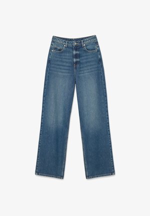 INSIDE WIDE LEG - Vaqueros boyfriend - azul