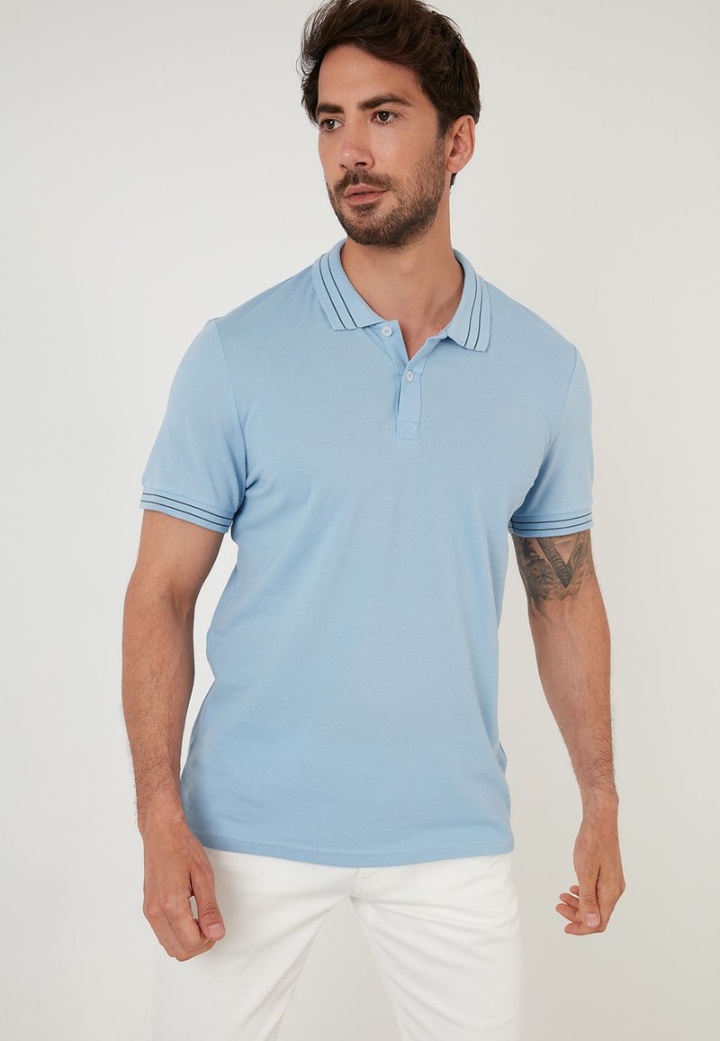 Buratti SLIM FIT - Polokošeľa - baby blue