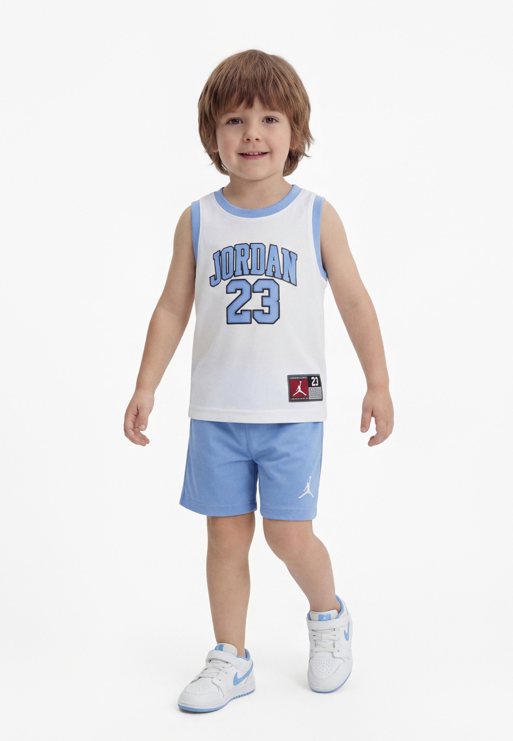 Short De Basket Old Navy - Bleu Marine Et Blanc Polyester - Taille L Garçon - Occasion Bon état
