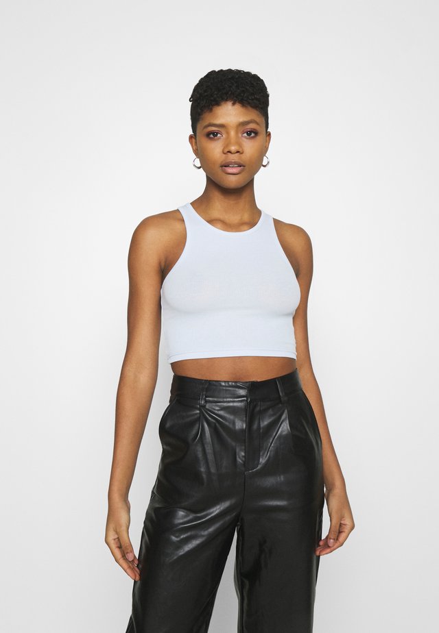 STELLA CROP 2 PACK - Top - light blue/off black
