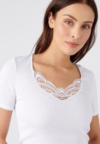 Damart FINITION  - Camiseta estampada - White