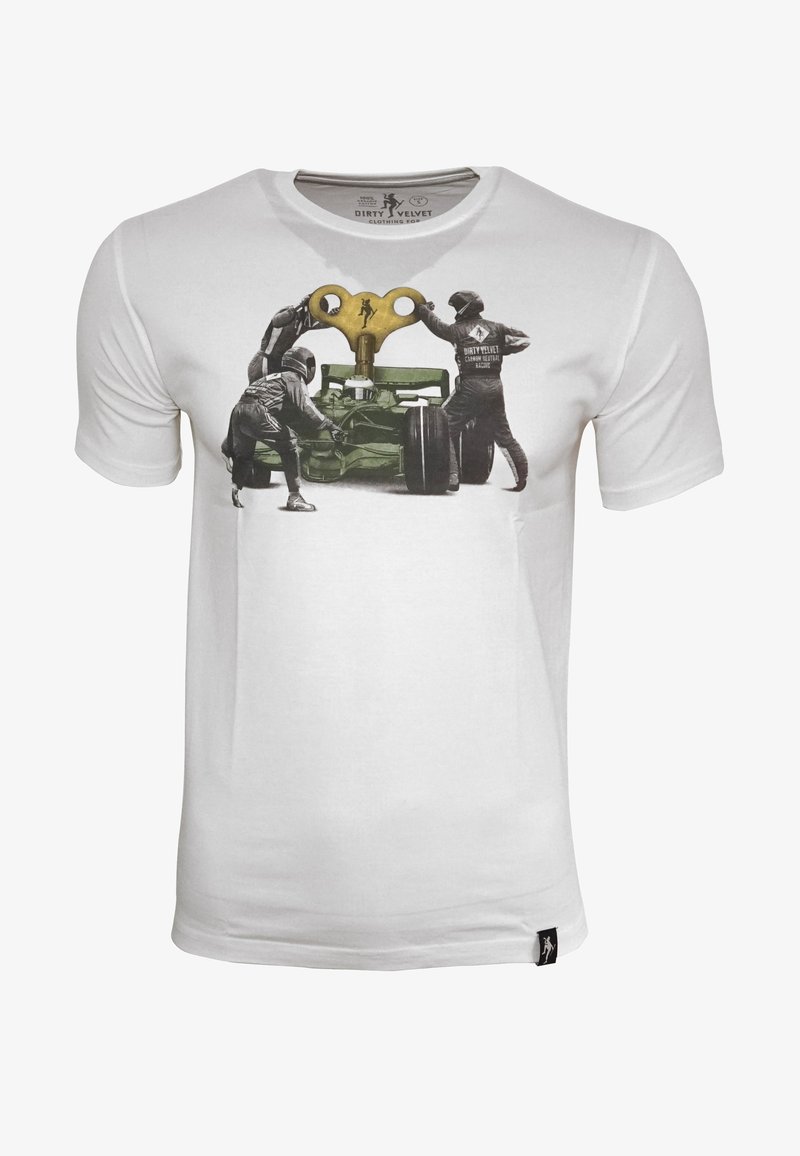 Dirty Velvet PEDAL POWER - Camiseta estampada - white/blanco Dirty Velvet PEDAL POWER - Camiseta estampada - white/blanco