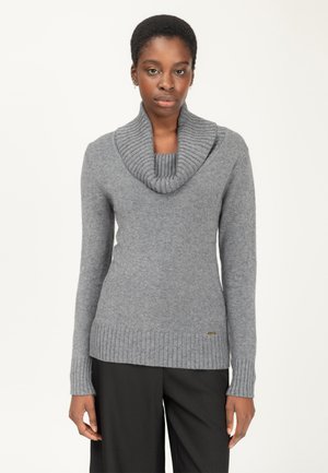 INFLUENCER COWL-NECK - Strickpullover - grey