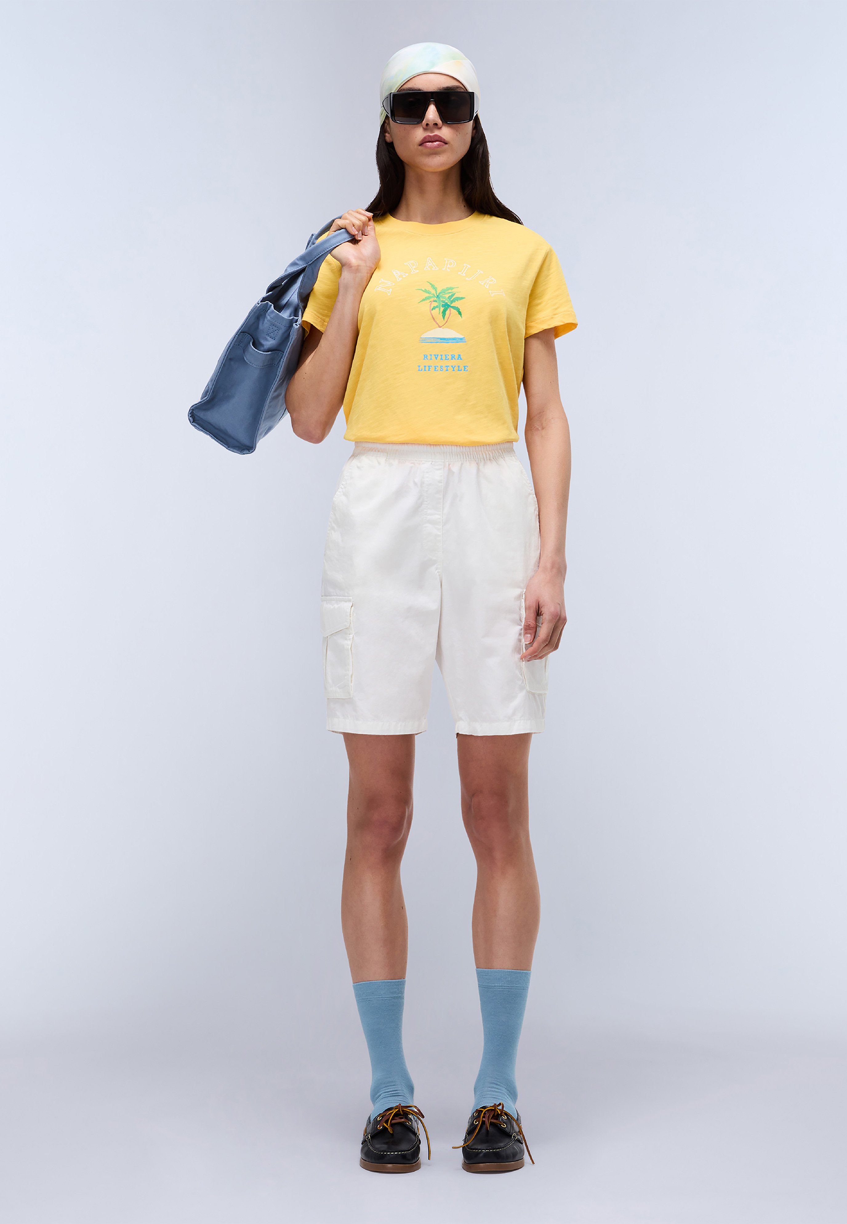 売れ筋商品|||ナパピリ Tシャツ レディース トップス FETE BLACK BEAUTY - Print T-shirt - yellow Napapijri FETE BLACK BEAUTY - T-Shirt print - yellow/gelb