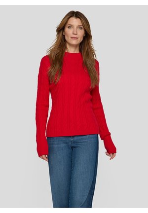 Strickpullover - dunkelrot