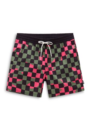 PRIMARY CHECKBOARD ELASTIC - Badeshorts - black-olivine