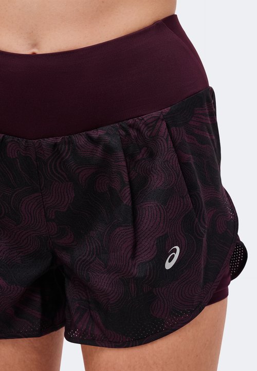 ASICS ROAD ALL OVER PRINT - 2-in-1 shorts - dark aubergine — photo 6