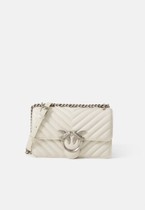 LOVE ONE MINI  - Schoudertas - bianco seta/old silver