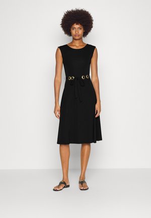 VABRIZIO SHORT SLEEVE DAY DRESS - Trikoomekko - black