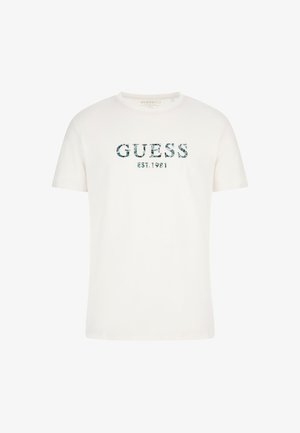 Guess, STRETCH FRONTLOGO - Μπλουζάκι με στάμπα - weiß