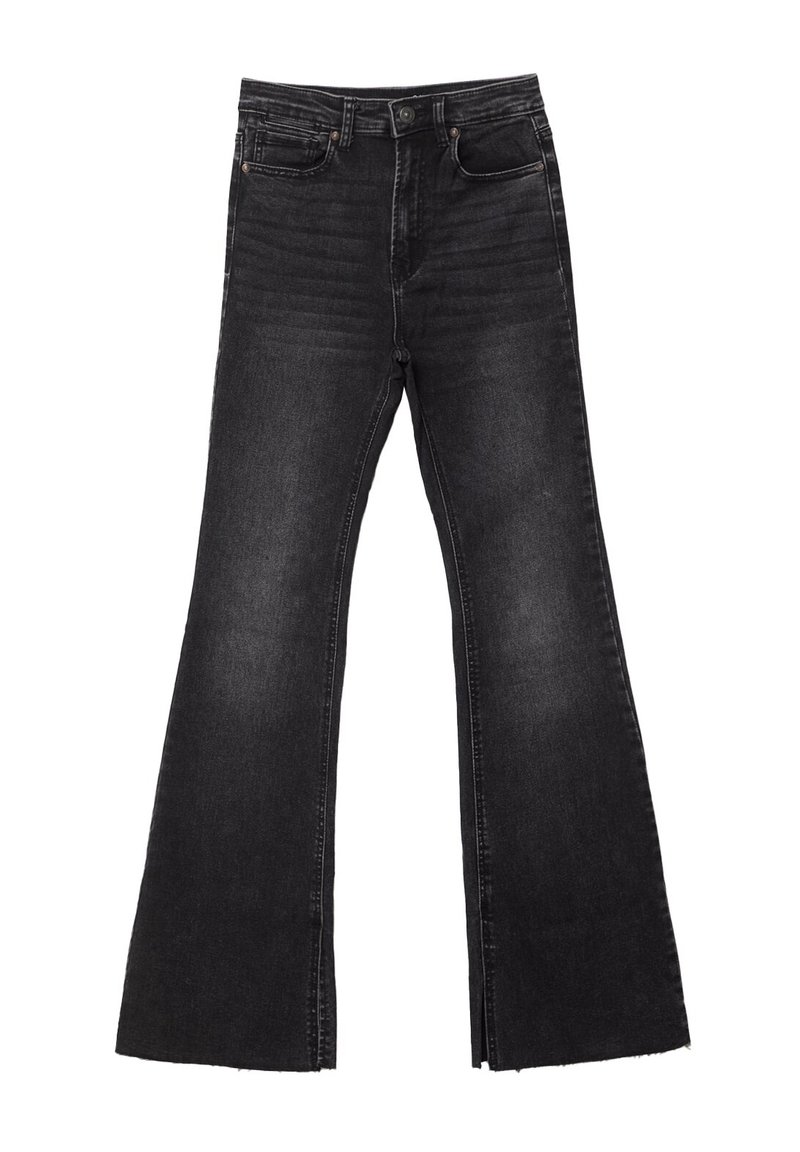 Stradivarius Flared Jeans donkergrijs