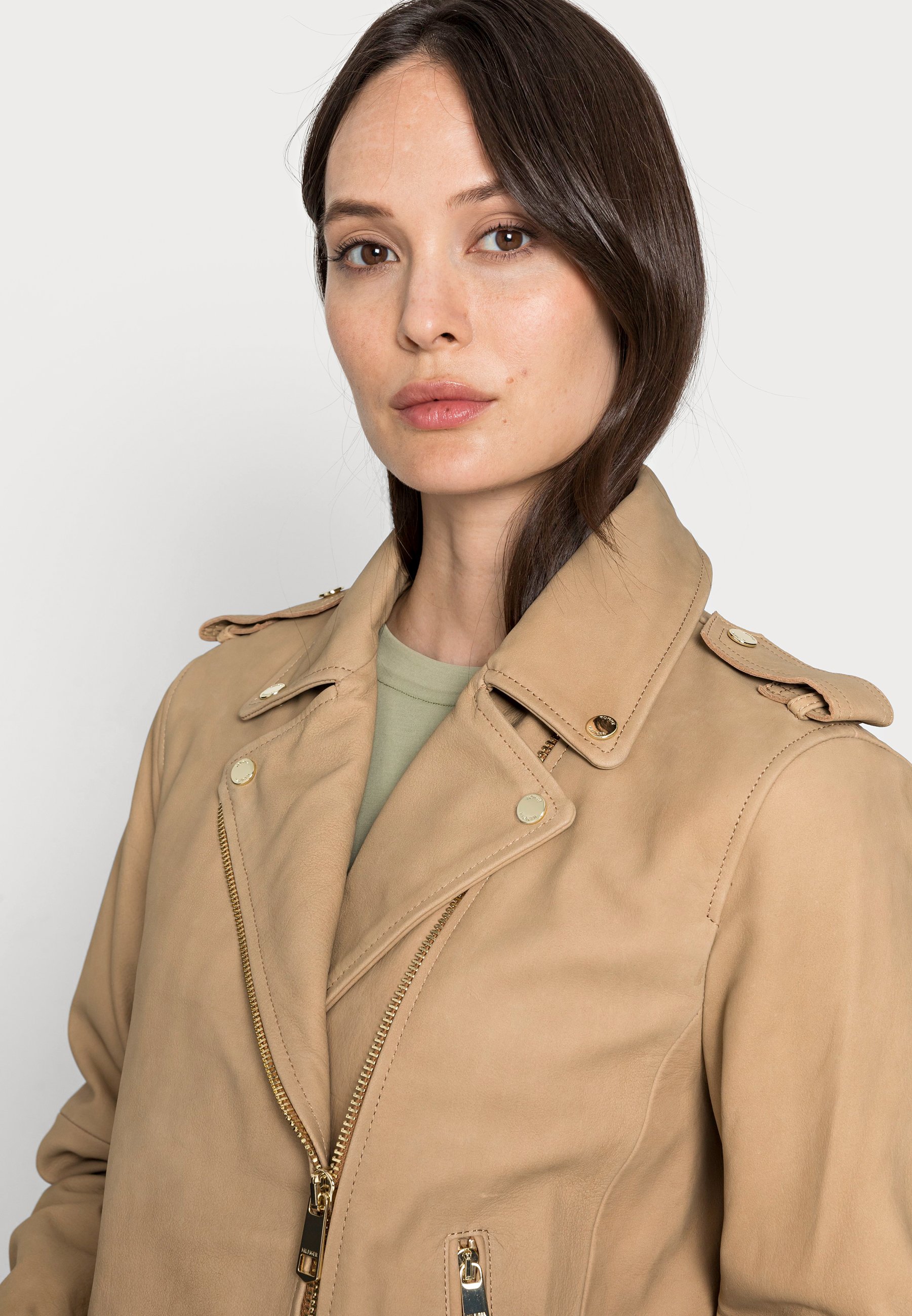 long suede biker jacket