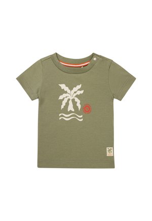 Print T-shirt - oil green