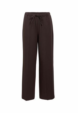 Object, WIDE-LEG TROUSERS DRAWSTRING - Pantalon classique - seal brown