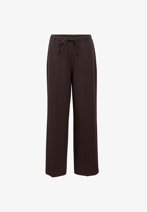 Object, WIDE-LEG TROUSERS DRAWSTRING - Pantalon classique - seal brown