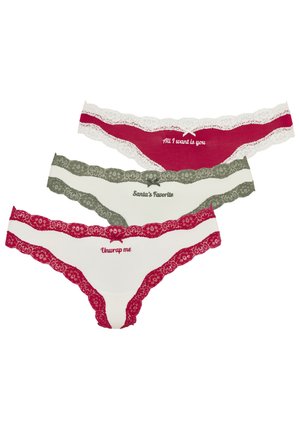 LASCANA, LSCN BY LASCANA 3 PACK - String - red-cre mix
