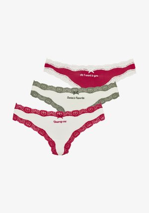 LASCANA, LSCN BY LASCANA 3 PACK - String - red-cre mix