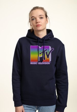 MTV RAINBOW STATIC - Felpa con cappuccio - navy blue