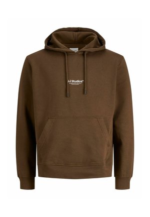 Jack & Jones, JJESOHO SWEAT HOOD NOOS - Felpa con cappuccio - cocoa