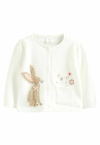 Next - EMBROIDERED BUNNY-REGULAR FIT - Adīta jaka - ecru white Miniatūras attēls 1