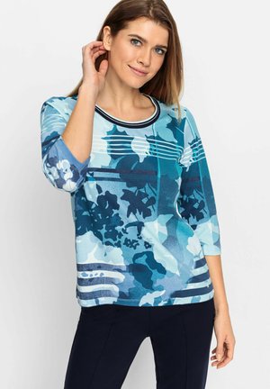 MIT RUNDHALSAUSSCHNITT - Long sleeved top - blau