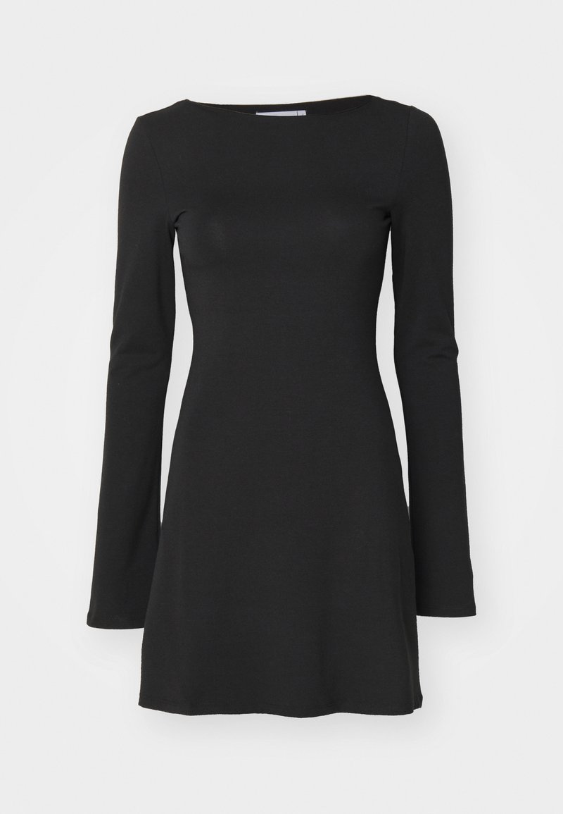 Weekday LONG SLEEVE MINI DRESS - Trikoomekko - black/musta - Zalando.fi Weekday LONG SLEEVE MINI DRESS - Trikoomekko - black/musta - Zalando.fi