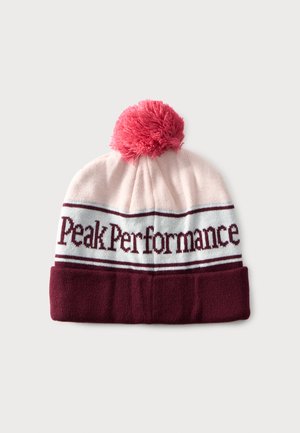 Peak Performance, POW UNISEX - Плетена шапка - bordeaux/off-white