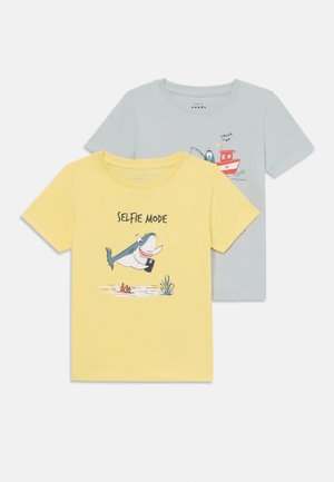 NMMVUX 2 PACK - T-shirt imprimé - lemon meringue/pearl blue