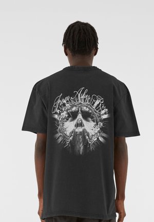 HEAVY OVERSIZED WASHED TEE - OF ASHES - Tričko s potlačou - magnet