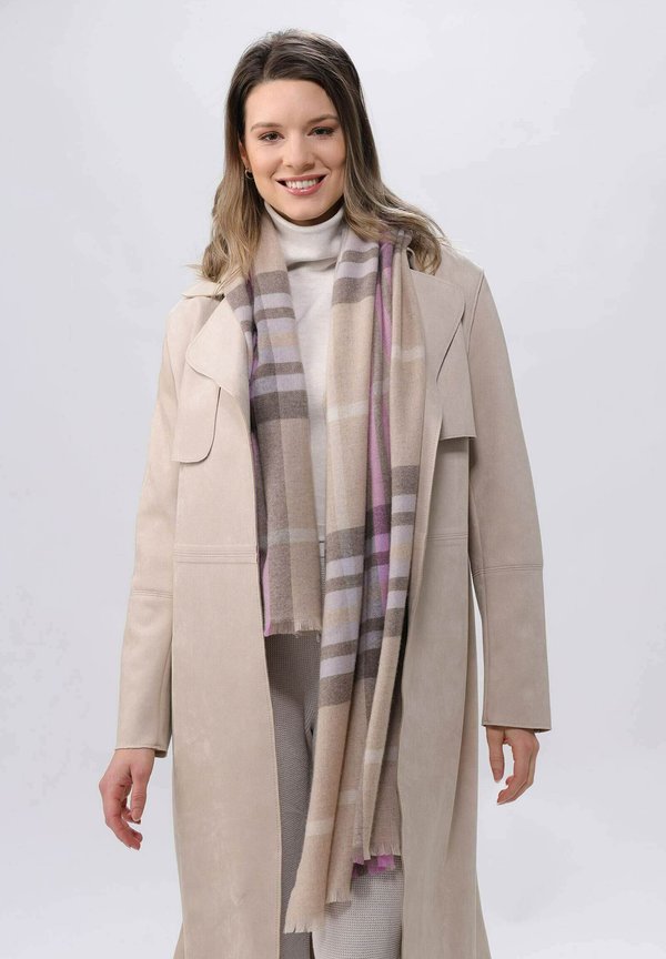 PLAID SIGNATURE STOLA - Schal - sand