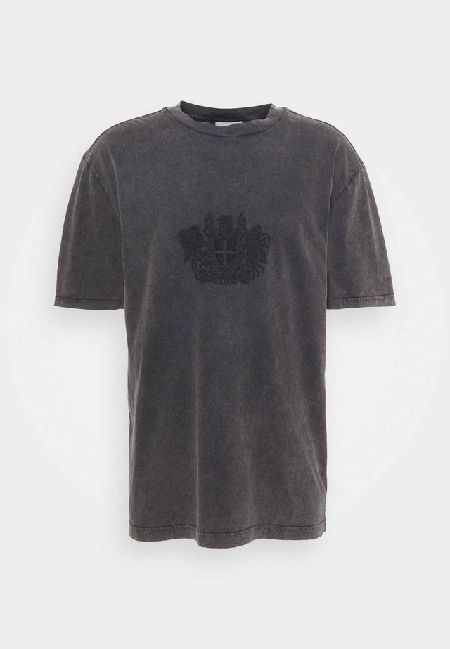 BOXY TEE - Print T-shirt - faded dark grey