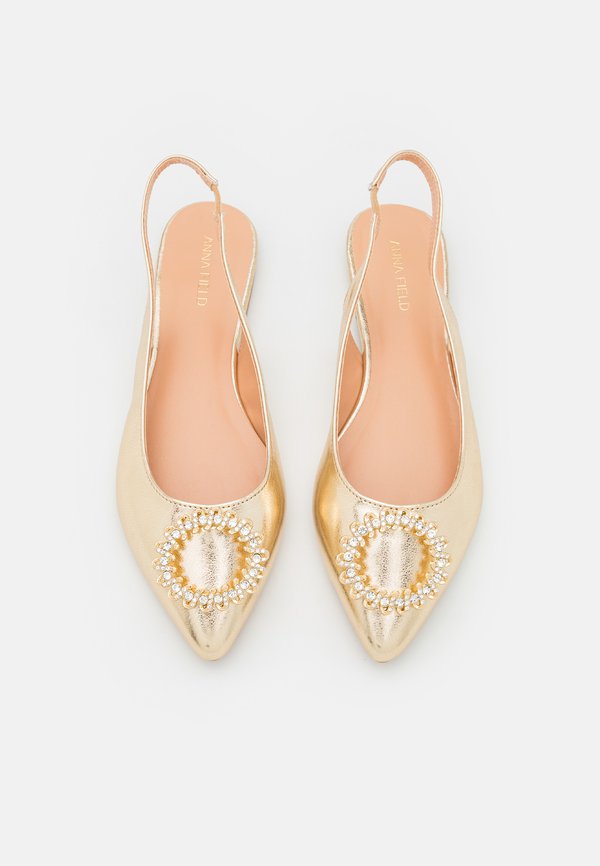 Slingback ballet pumps - gold4