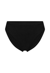 Sorte bomuldsboxershorts med en klassisk skæring, der har en elastisk talje og glat tekstur. Ingen synlige mønstre eller detaljer.