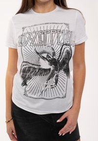 Paradiso Clothing LED ZEPPELIN ICARUS BURST SKINNY FIT - Print T-shirt - white