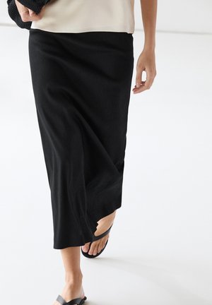Massimo Dutti, STRAIGHT - Gonna lunga - black