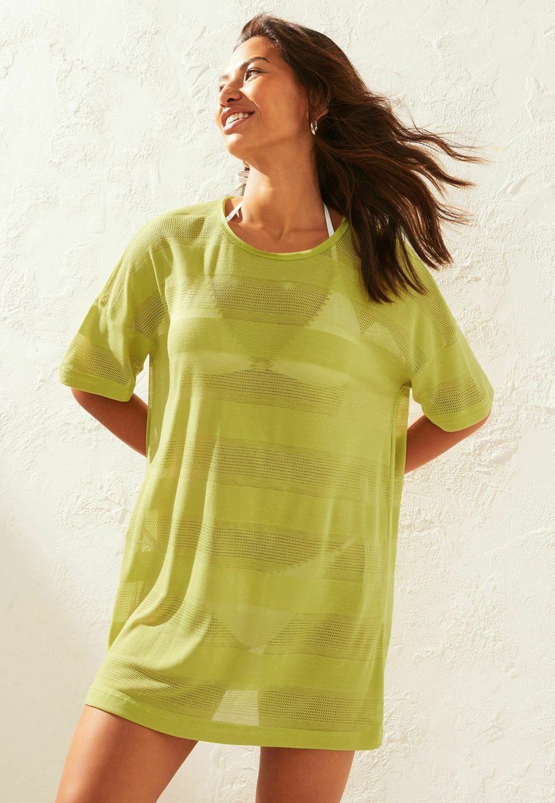 Next CROCHET COVER UP TSHIRT TALL Accessoire de plage lime green/vert ZALANDO.FR