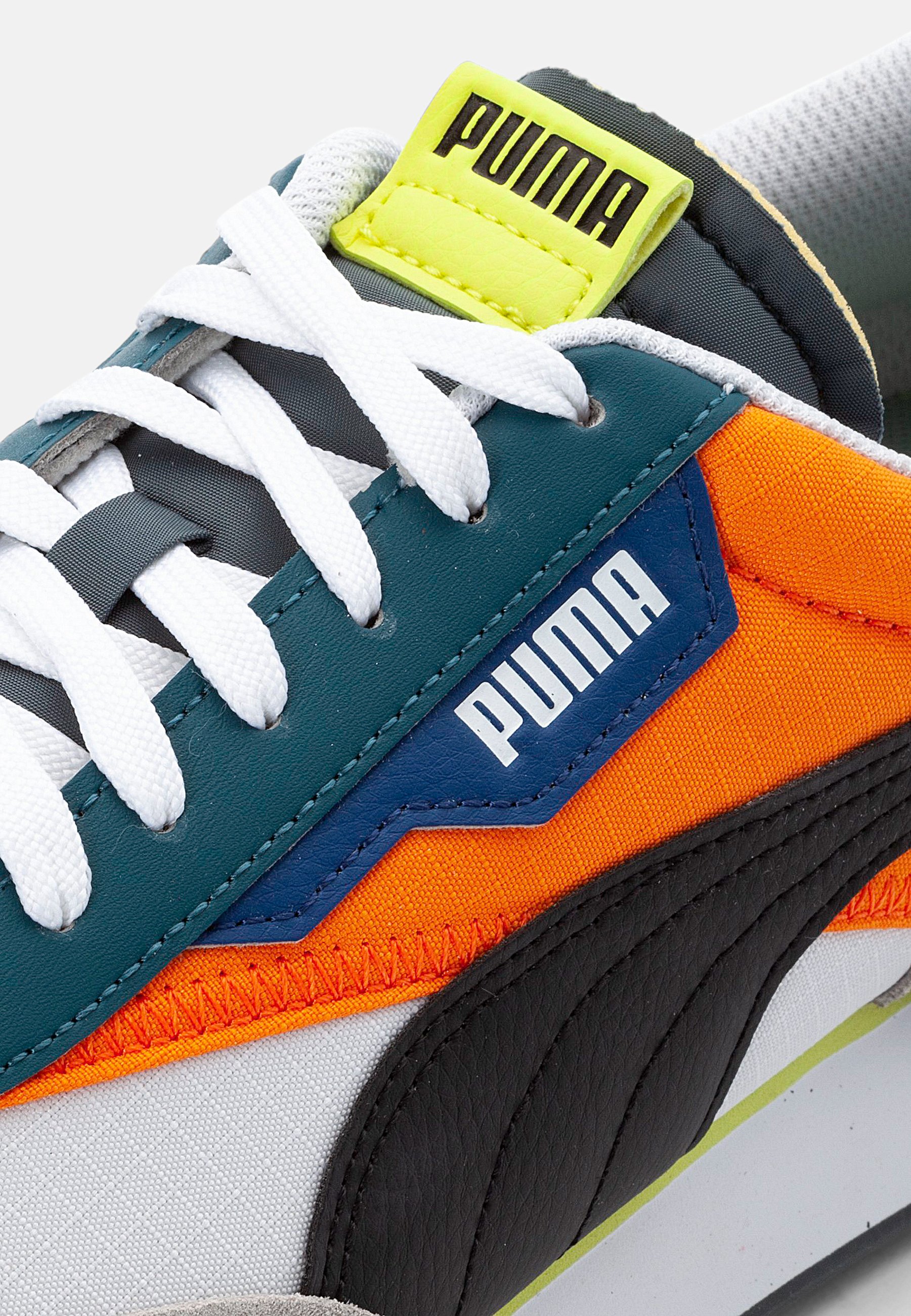 puma white and orange trainers