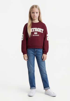 ONLY GIRLS KOGVICTORY LIFE O NECK - Sweatshirt - cabernet