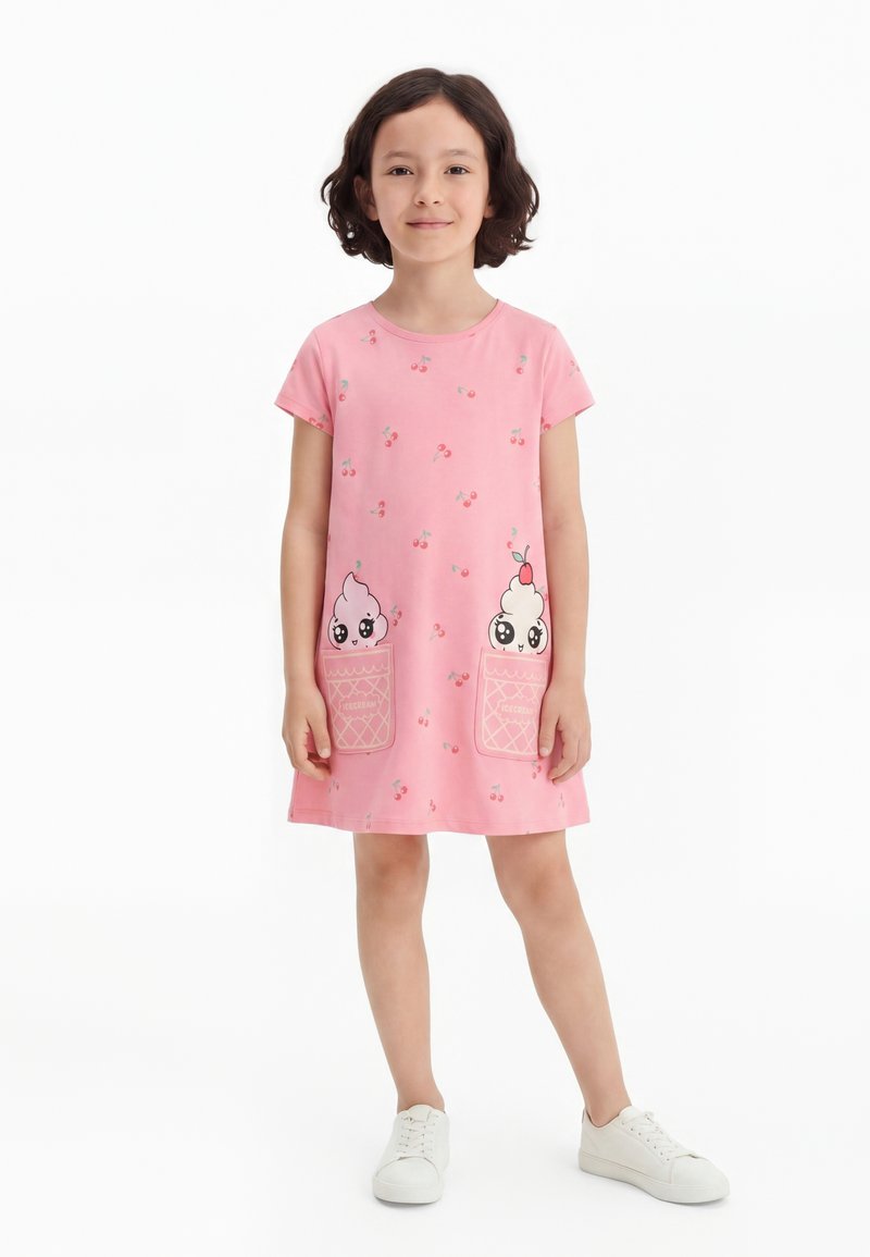lindex pink dress Rib-knitted Maxi dress - pink