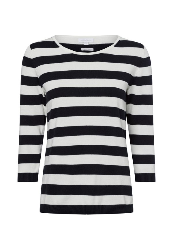 Strickpullover - schwarz weiß