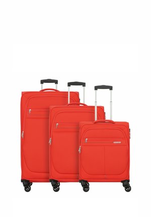 DEEP DIVE SET 3-TEILIG MIT DEHNFALTE - Set de valises - red grey
