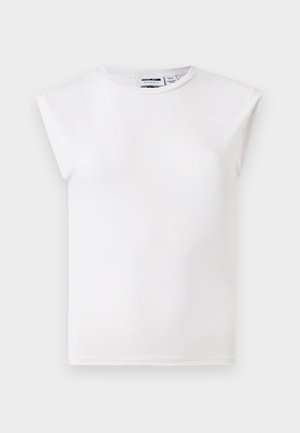 Noisy May, NMLEGA CAPSLEEVE O NECK - Μπλούζα - cloud dancer