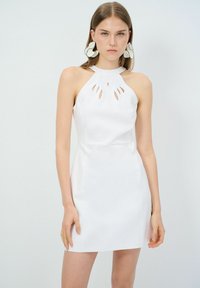adL EMBROIDERED DETAILED HALTER NECK - Cocktailjurk - ecru