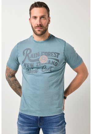 HALF-SLEEVE VINTAGE LOOK UP TO SIZE - T-Shirt print - denim blue