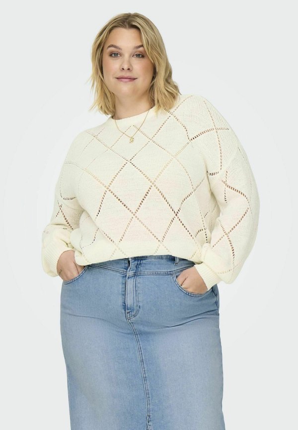 CARGEENAS - Strickpullover - cloud dancer