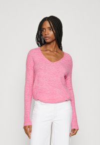 JDY - ELANORA V-NECK - Svetr - pink cosmos melange Miniatura obrázku 1