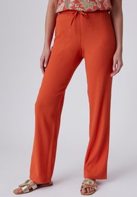 Damart FLUIDE Pantalon classique orange brique/orange