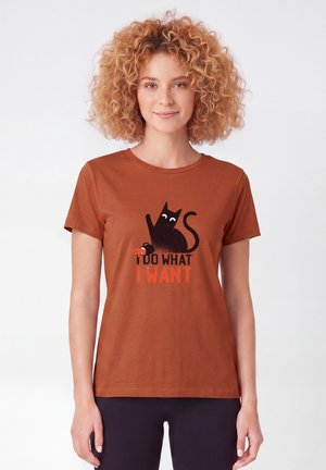 watapparel, CAT - T-shirt imprimé - heritage brown